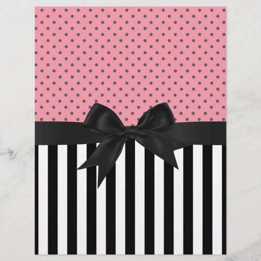 Cute elegant trendy strept polka punts patroon flyer (Voorkant)