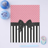 Cute elegant trendy strept polka punts patroon flyer (Enkel)