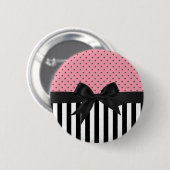 Cute elegant trendy strept polka punts patroon ronde button 5,7 cm (Voorkant /achterkant)