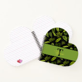 Cute Elegant Tropical Leaves Monogram Notitieboek (Binnen)
