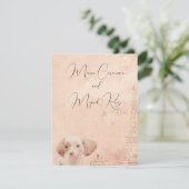 cute elegant vintage dog paris kaart (Staand voorkant)