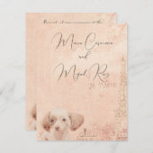 cute elegant vintage dog paris kaart (Voorkant / Achterkant)