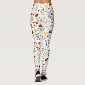 Cute Elegant Wildflower op White Leggings (Achterkant)