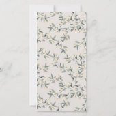 Cute Elegant Yellow Baby Hippo Foliage Baby shower Bedankkaart (Achterkant)