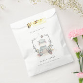 Cute Elegant Yellow Baby Hippo Foliage Baby shower Bedankzakje (Gezegeld)