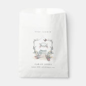 Cute Elegant Yellow Baby Hippo Foliage Baby shower Bedankzakje (Voorkant)