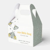 Cute Elegant Yellow Grey Little Bug Baby shower Bedankdoosjes (Achterkant)