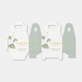 Cute Elegant Yellow Grey Little Bug Baby shower Bedankdoosjes (Uitgevouwen)