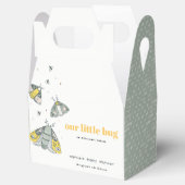 Cute Elegant Yellow Grey Little Bug Baby shower Bedankdoosjes (Geopend)