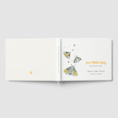 Cute Elegant Yellow Grey Little Bug Baby shower Gastenboek (Volledig)