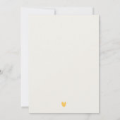 Cute Elegant Yellow Grey Little Bug Baby shower Kaart (Achterkant)