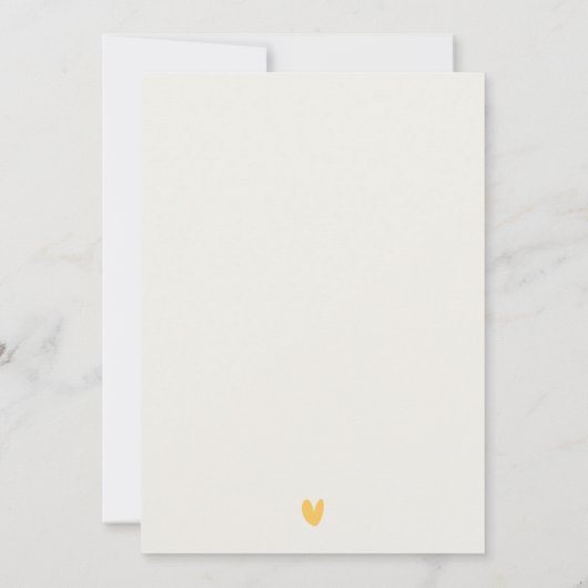 Cute Elegant Yellow Grey Little Bug Baby shower Kaart (Achterkant)