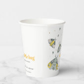Cute Elegant Yellow Grey Little Bug Baby shower Papieren Bekers (Rechts)