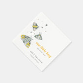 Cute Elegant Yellow Grey Little Bug Baby shower Servet (Hoek)