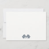 Cute Elegante Blauwe Raceauto Kinderen Verjaardag  Notitiekaartje (Achterkant)