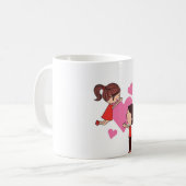 Cute & Elegante Mok met Hart voor Koppels (Voorkant links)