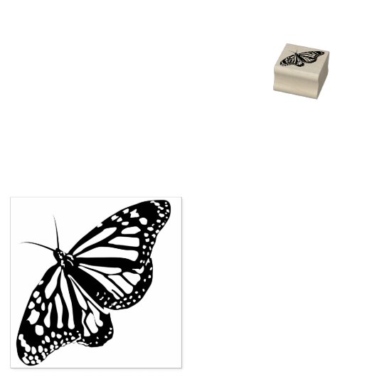 Cute Elegante Vlinder Dier Persoonlijke Briefpapie Rubberstempel (Gestempeld)