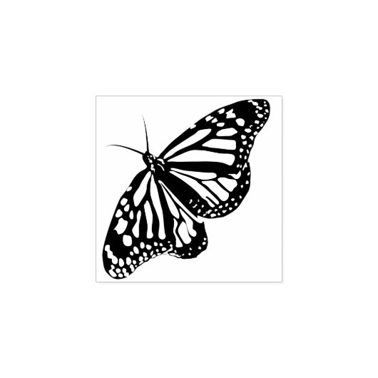 Cute Elegante Vlinder Dier Persoonlijke Briefpapie Rubberstempel (Afrduk)