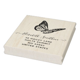Cute Elegante Vlinder Dier Persoonlijke Briefpapie Rubberstempel