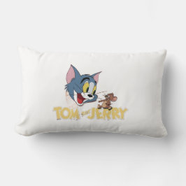 Cute Elektrisch Gele Anime Muis Mascotte op Zwart  Kussen