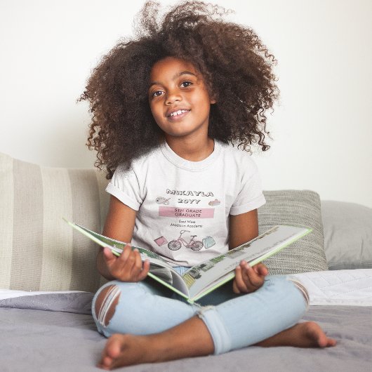 Cute Elementary Afstuderen Name | Jaar | School T-shirt