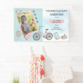 Cute Elementary Photo Girl Afstuderen Spandoek (Insitu)