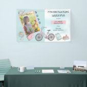 Cute Elementary Photo Girl Afstuderen Spandoek (Beurs)