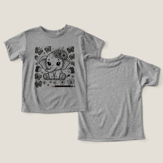 Cute Elephant (Ontwerp Voorkant & Achterkant)