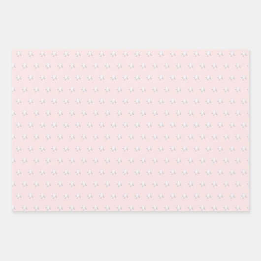 Cute Elephant | 1ste verjaardag meisje op maat Inpakpapier Vel (Voorkant 2)