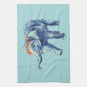 Cute Elephant African Savana Animal Theedoek (Verticaal)