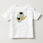 Cute Elephant, Afstuderen Elephant, School, Potloo Kinder Shirts (Voorkant)
