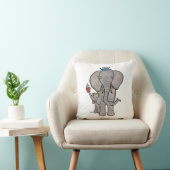 Cute Elephant and Baby Cushion Kussen (Stoel)