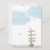 Cute Elephant and Hedgel Baby shower Invitation Kaart (Achterkant)