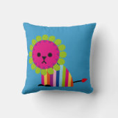 Cute Elephant and Lion Pillow for Kids Room Kussen (Achterkant)