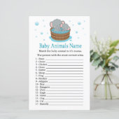 Cute Elephant Baby Animals Name Game (Staand voorkant)