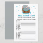 Cute Elephant Baby Animals Name Game (Voorkant / Achterkant)