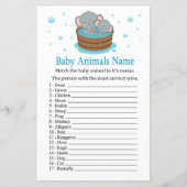 Cute Elephant Baby Animals Name Game (Voorkant)