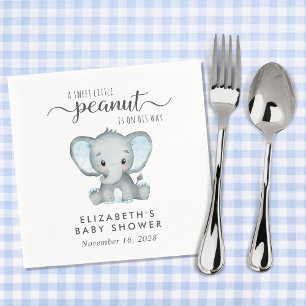 Cute Elephant Baby Boy Shower Servet