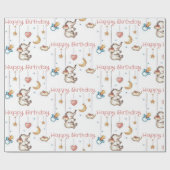 Cute Elephant baby Cadeaupapier (Vlak)