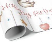 Cute Elephant baby Cadeaupapier (Rol Hoek)