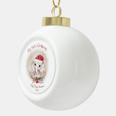 Cute Elephant Baby First KerstGirl Ornament (Rechts)