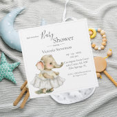 Cute Elephant Baby Girl Shower