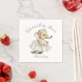 Cute Elephant Baby Girl Shower Napkins Servet (Insitu)