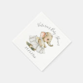 Cute Elephant Baby Girl Shower Napkins Servet (Hoek)