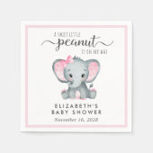 Cute Elephant Baby Girl Shower Servet (Voorkant)