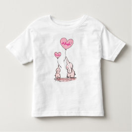 Cute Elephant Baby Hold Balloons Kinder Shirts