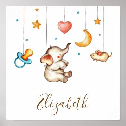 Cute Elephant baby Poster (Voorkant)