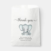 Cute Elephant Baby shower Bedankt Bedankzakje (Voorkant)