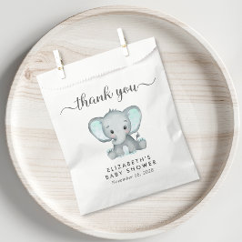 Cute Elephant Baby shower Bedankt Bedankzakje