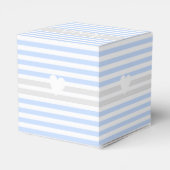 Cute Elephant Baby shower Blue Favor Box Bedankdoosjes (Achterkant)